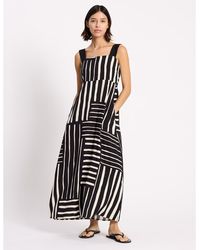 Albaray - Patchwork Stripe Wide Strap Sundress - Lyst