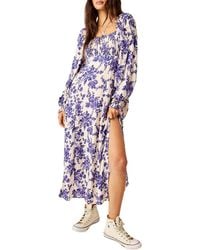 Free People - Jaymes Floral Smocked Long Sleeve Maxi Dress - Lyst