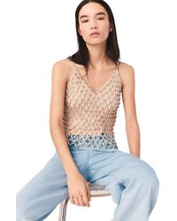 Maje - Beaded Top With Lining - Lyst