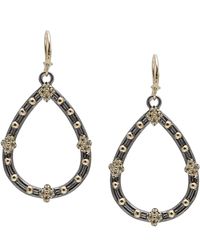 Armenta - Old World Crivelli Black Diamond Drop Earrings - Lyst