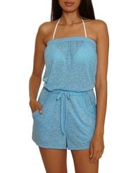 Becca - Beach Date Strapless Cover-Up Romper - Lyst