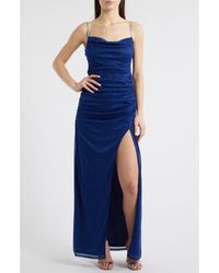 Jump Apparel - Metallic Rhinestone Strap Gown - Lyst