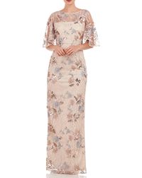 JS Collections - Daphne Embroidered Sequin Column Gown - Lyst