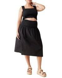 Ingrid & Isabel - Cotton Poplin Maternity Crop Top & Skirt Set - Lyst
