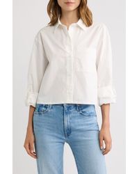 Petal & Pup - Bronagh Crop Button-Up Shirt - Lyst