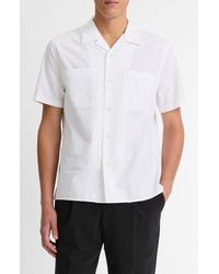 Vince - Classic Fit Stripe Seersucker Camp Shirt - Lyst