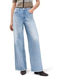 Rag & Bone - Rb Miramar Sofie High Waist Wide Leg Cotton Terry Sweatpant Jeans - Lyst