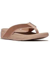 Fitflop - Surfa Sequin Toe-Post Sandals - Lyst