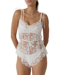 KAT THE LABEL - Lottie Lace Teddy - Lyst