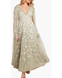 Needle & Thread - Ethereal Blooms Cape Sleeve Ankle Gown - Lyst