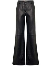 Maison Common - Nappa Leather Bootleg Pants - Lyst