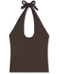 VIR VITA - Pauline Pointelle Halter Top - Lyst