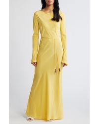 Faithfull The Brand - Bellini Long Sleeve Silk Crepe Maxi Dress - Lyst