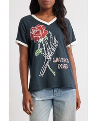 Daydreamer - Grateful Dead Skeleton Rose Graphic T-Shirt - Lyst