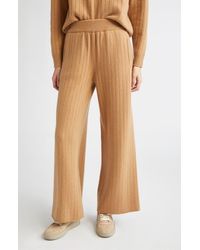 Eleventy - Wool & Cashmere Wide Leg Pants - Lyst