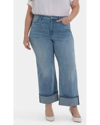 NYDJ - Teresa Cuff Wide Leg Jeans - Lyst