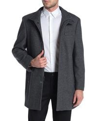 Hart Schaffner Marx - Genoa Wool Blend Twill Coat - Lyst