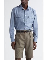 De Bonne Facture - Artist Cotton & Hemp Button-Up Shirt - Lyst