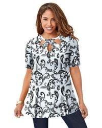 Jessica London - Stretch Knit Cutout Swing Tunic - Lyst