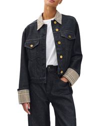 Rag & Bone - Harriet Contrast Print Denim Trucker Jacket - Lyst