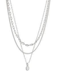 Kendra Scott - Mini Elisa Triple Strand Necklace - Lyst