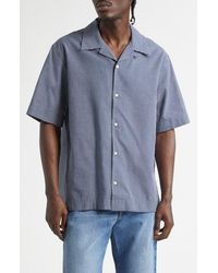 Givenchy - Check Logo Appliqué Cotton Bowling Shirt - Lyst