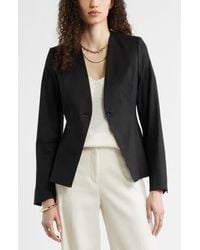 Nordstrom - Linen Blend One-Button Blazer - Lyst