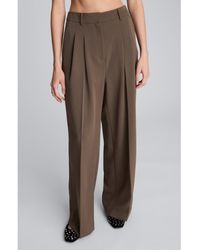 Kenneth Cole - Double Pleat High Waist Wide Leg Pants - Lyst
