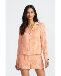 Lands' End - Plus Size Matte Satin 2 Piece Pajama Set - Lyst