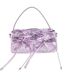 Acne Studios - Micro Multipocket Crinkled Metallic Leather Handbag - Lyst