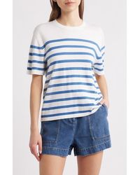 Rails - Stripe Cotton & Cashmere T-Shirt - Lyst