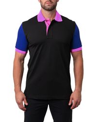 Maceoo - Mozart Regular Fit Colorblock Egyptian Cotton Button-up Polo - Lyst