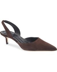 STAUD - Sebastian Slingback Pointed Toe Kitten Heel Pump - Lyst