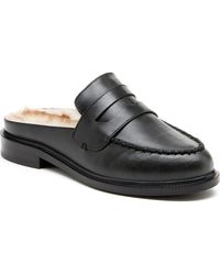 Kelsi Dagger Brooklyn - Lock Faux Shearling Lined Mule - Lyst