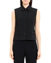 Theory - Tailored Wool Blend Vest - Lyst