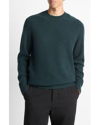 Vince - Shaker Stitch Wool & Cashmere Crewneck Sweater - Lyst