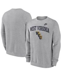 Nike - West Virginia Mountaineers Legacy Classic Tackle Twill Embroidered Arch Over Logo Pullover Sweatshirt - Lyst