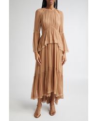 Zimmermann - Hypnotic Peplum Long Sleeve Flutter Dress - Lyst