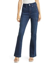 PAIGE - Dion Cargo Trouser Flare Jeans - Lyst