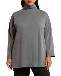 Eileen Fisher - High Funnel Neck Tunic - Lyst