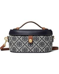 Tory Burch - T Monogram Jacquard & Leather Vanity Train Case - Lyst