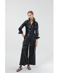 Lanhtropy - Culotte Metallic Linen Pant - Lyst