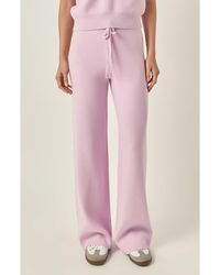 English Factory - Rib Drawstring Waist Knit Pants - Lyst