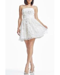 Dress the Population - Marilyn Floral Appliqué Strapless Cocktail Minidress - Lyst