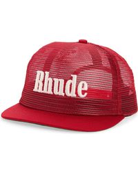 Rhude - Logo Mesh Snapback Ball Cap - Lyst