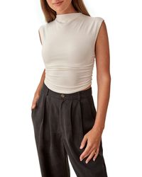 Reformation - Lindy Ruched Organic Cotton Crop Top - Lyst