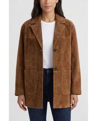 NVLT - Patch Pocket Suede Jacket - Lyst