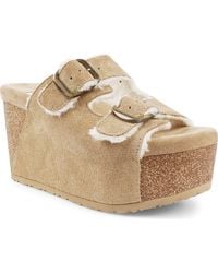 Zigi - Faux Shearling Platform Sandal - Lyst