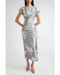 Lela Rose - Florence Metallic Jacquard Sheath Dress - Lyst