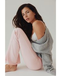 H&M - Flared Brushed Jersey Trousers - Lyst